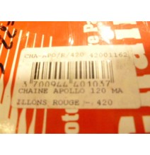 Chaine 420 renforcée 140 maillons dirt bike rxf rfz  50 a boite rieju