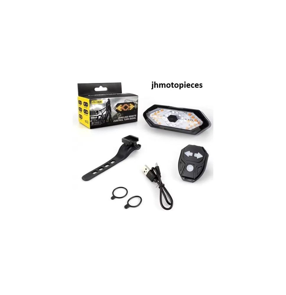 Clignotant de vélo feu arrière LED sans fil USB Rechargeable feu arriè