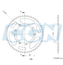 Couronne  Peugeot Meca boite   XP6 98 a 2000 420 48D Dents D100 FIX 3X