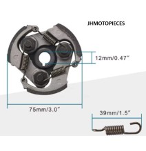 Embrayage Pocket bike Hiro Falcon Apollo 2 temps  3 ressorts pour Mini
