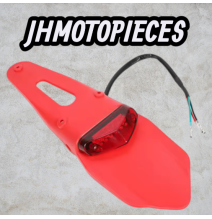 Feu arrière Bavette et garde-boue motos tout-terrain enduro Rouge