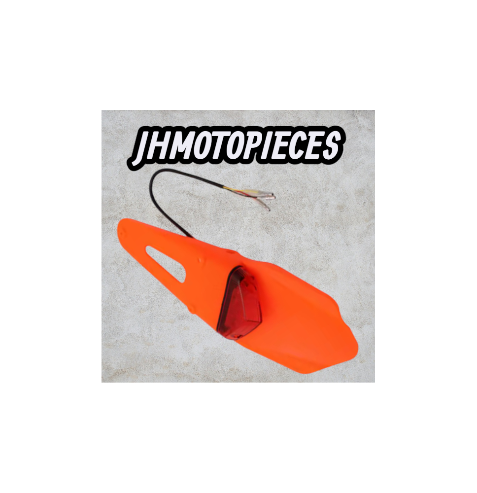 Feu arrière Bavette et garde-boue motos tout-terrain enduro Orange  ,