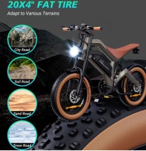 Vélo électrique M 20 de montagne urbain tout-terrain à gros pneus