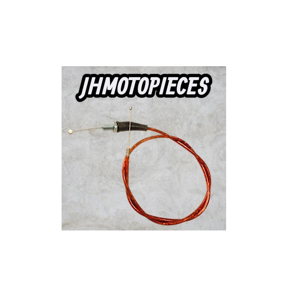 Cable de gaz 94 cm total  gaine 80cm 11 cm sortie gaine cable dirt bike apollo bastos ycf gunshot probike rouge