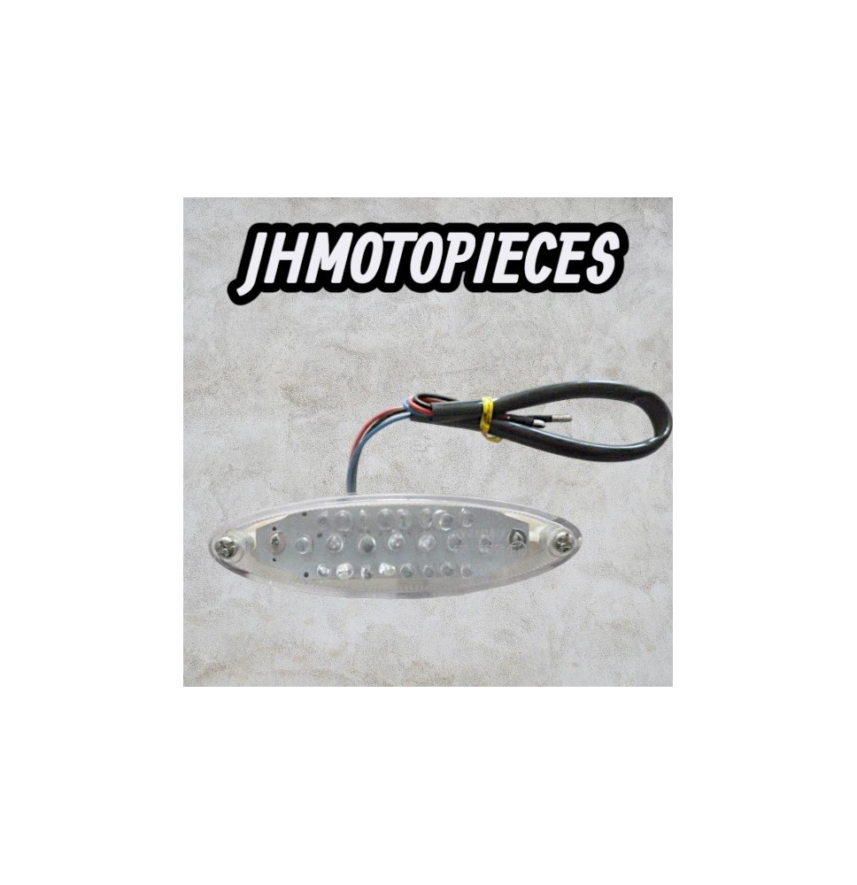 Feu arrière blanc ovale à led universel Mécaboite 50 cc a Moto dirt b