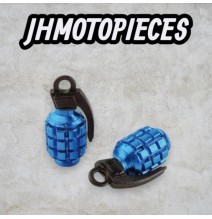 CAPUCHON / BOUCHON VALVE TUN'R GRENADE BLEU (X2)