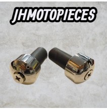 Ebout de guidon chrome Custom Moto cruiser Mecaboite 28 mm x 17 mm