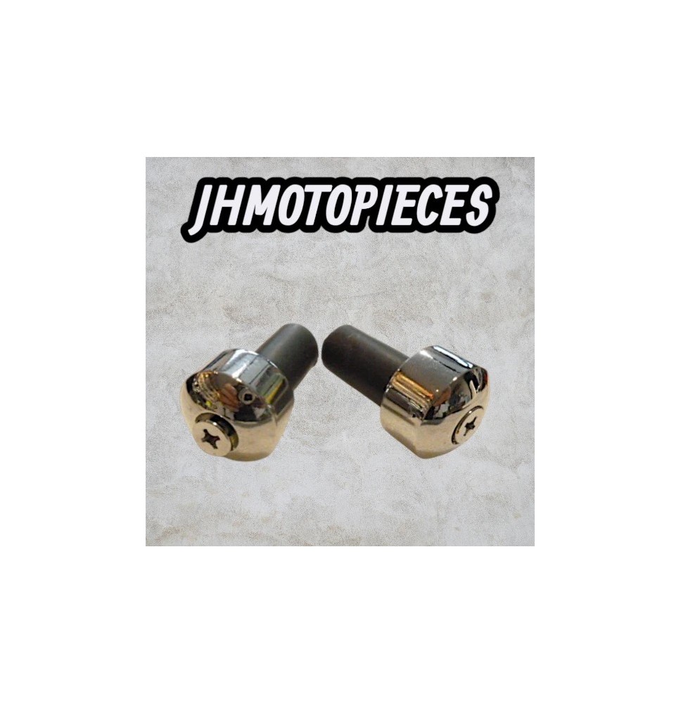 Ebout de guidon chrome Custom Moto cruiser Mecaboite 28 mm x 17 mm
