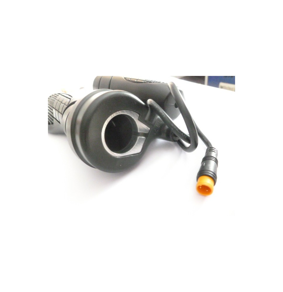 Poignée D'accélérateur 3 Broches 5V Pour Vélo/scooter électrique - Compatible Guidon 22mm - Noir